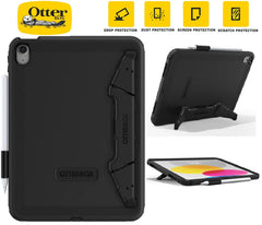 OtterBox Defender with Screen Protector and Kickstand for iPad 10th / 11th Gen - Black (Pro-Pack)