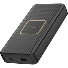 Load image into Gallery viewer, Otterbox Fast Charge Power Bank Wireless QI &amp; USB-C &amp; USB A 15,000 mAh Black