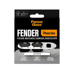 PanzerGlass Fender Camera Lens Protector for iPhone Duo - White Transparent