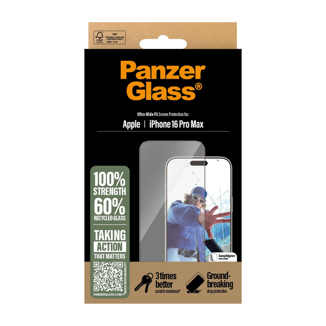 PanzerGlass Screen Guard Ultra Wide iPhone 16 Pro Max 6.9 Clear