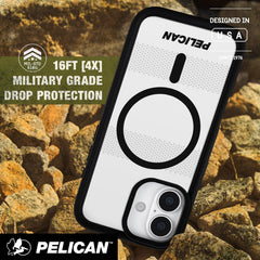 Pelican Protector MagSafe Case with Stand for iPhone 17 Standard 6.3 - Clear / Black