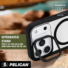 Pelican Protector MagSafe Case with Stand for iPhone 17 Pro Max - Clear / Black