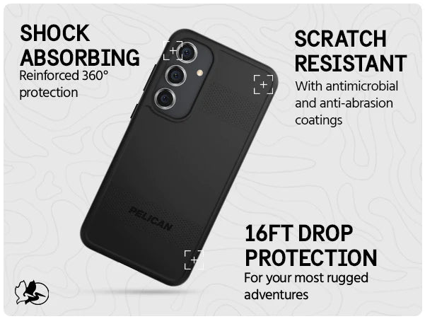 Pelican Protector Tough Slim Case Samsung S24 Standard 6.2 inch - Black