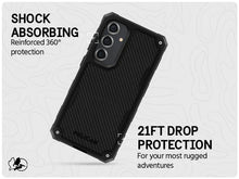 Load image into Gallery viewer, Pelican Shield Carbon Fibre Case Samsung S24 Standard 6.2 inch - Black