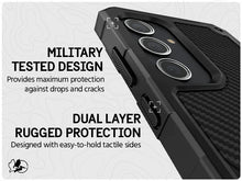 Load image into Gallery viewer, Pelican Shield Carbon Fibre Case Samsung S24 Standard 6.2 inch - Black