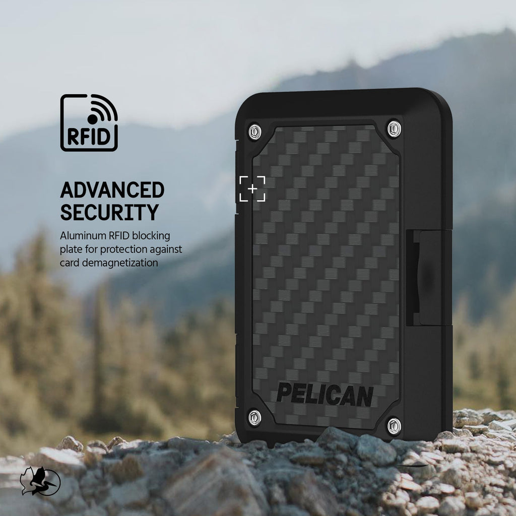 Pelican Shield Kevlar MagSafe Wallet Add on & RFID Blocking - Black