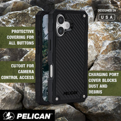 Pelican Shield MagSafe Case with Holster for iPhone 17 Standard 6.3 - Carbon Fiber
