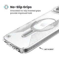 Speck Presidio Clear Grip with ClickLock - iPhone 17 Air - Clear / Silver