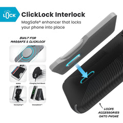 Speck Presidio2 Grip with ClickLock - iPhone 17 Standard - Black/Grey