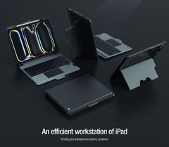 Rugged Detachable Keyboard & Trackpad Case iPad Pro 13 M4 2024 - Black