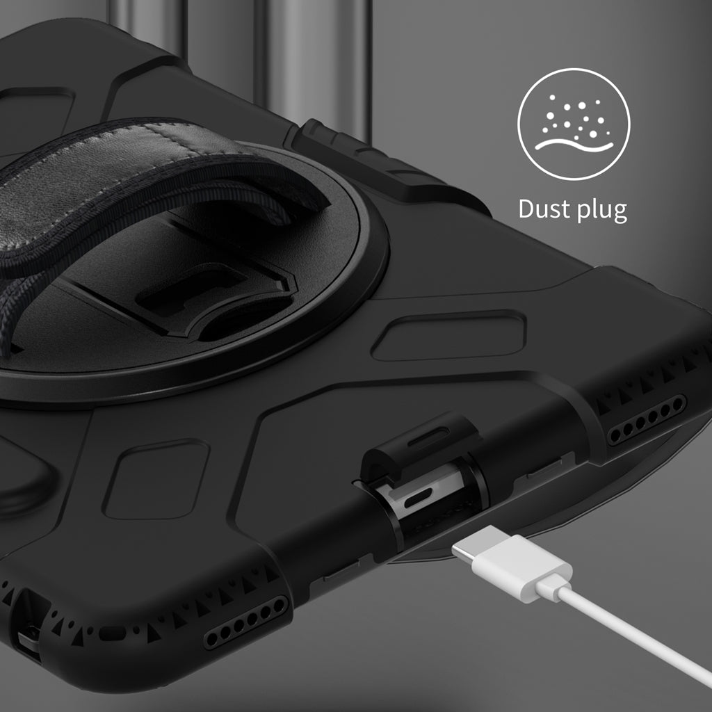 Rugged Case Hand & Shoulder Strap Samsung Tab S9 / S9 FE - Black