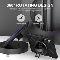 Rugged Case Hand & Shoulder Strap Samsung Tab S10 Lite / FE / S9 / S9 FE - Black