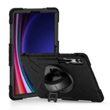 Rugged Case Hand & Shoulder Strap Samsung Tab S9 Ultra 14.6 inch X910 - Black