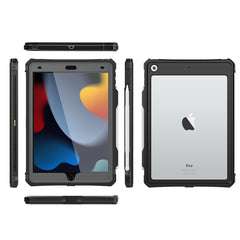 Rugged & Waterproof Protective Case iPad 9th / 8th / 7th Gen 10.2 inch - Black
