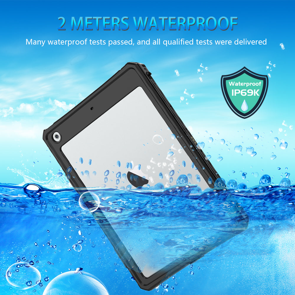 Rugged & Waterproof Protective Case iPad 9th / 8th / 7th Gen 10.2 inch - Black