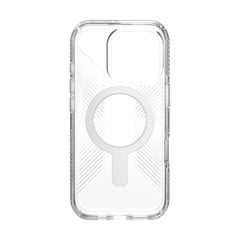 Speck Presidio Perfect-Clear Grip MagSafe with ClickLock iPhone 16 Pro Case - Clear Chrome