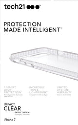 Tech21 Impact Clear Case for iPhone SE 2022 / 2020 / 8 / 7 - Clear