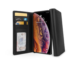 Twelve South Journal Full-Grain Leather Folio Wallet Case iPhone XS Max - Black