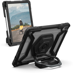 close up view of the case highlighting the mian feature - back and front view