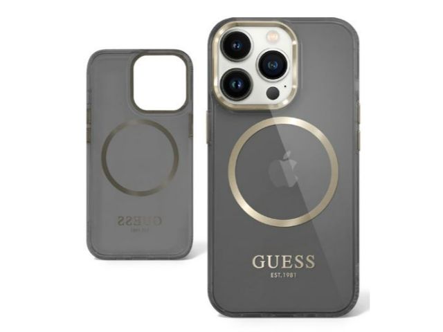 GUESS Ring Edition Protective Case iPhone 14 Standard 6.1 - Translucent Black