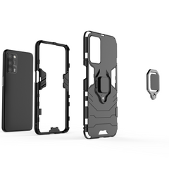 Rugged & Protective Case Oppo A16S & A54S with Ring Holder - Black