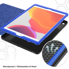 Folio Rugged Synthetic Leather Case iPad 9th & 8th & 7th Mag Latch & Kickstand - Blue