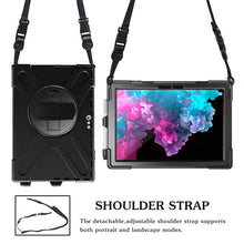 Load image into Gallery viewer, Rugged Case Hand &amp; Shoulder Strap Microsoft Surface Pro 7+ / 7 / 6 / 5 / 4 - Black