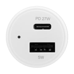 3SIXT Car Charger 27W USB-C Power Delivery + USB-C/C Cable 1m - White 3