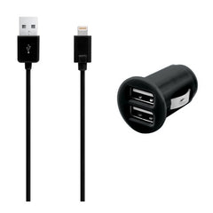 3SIXT Dual USB Bullet Car Charger 2.1A Lightning - Black 1