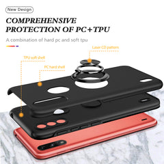 Rugged & Protective Armor Case Moto E7 Power 2021 & Ring Holder - Black 2