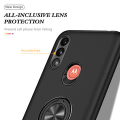 Rugged & Protective Armor Case Moto E7 Power 2021 & Ring Holder - Black 4