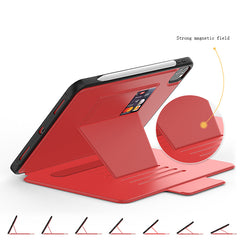 Folio Synthetic Leather Folio Case iPad Pro 11 & Air 5 & 4 with Kickstand - Red