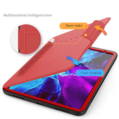 Folio Synthetic Leather Folio Case iPad Pro 11 & Air 5 & 4 with Kickstand - Red