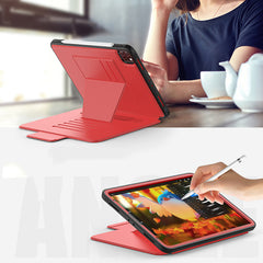 Folio Synthetic Leather Folio Case iPad Pro 11 & Air 5 & 4 with Kickstand - Red