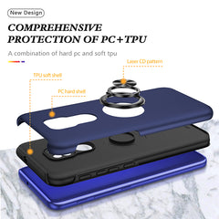 Rugged & Protective Armor Case Moto G9 Play & Ring Holder - Blue