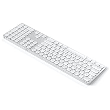 Load image into Gallery viewer, Satechi Aluminium Bluetooth Keyboard (Silver/White)