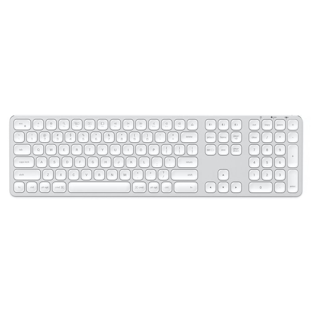 Satechi Aluminium Bluetooth Keyboard (Silver/White)