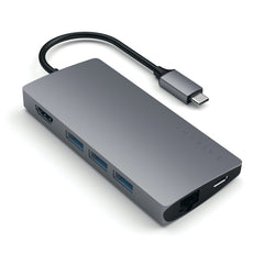 Satechi USB-C Multi-Port Adapter 4K HDMI w/ Ethernet V2 (Space Grey)