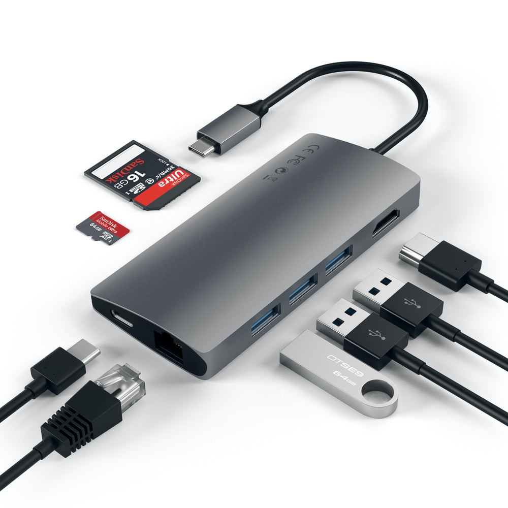 Satechi USB-C Multi-Port Adapter 4K HDMI w/ Ethernet V2 (Space Grey)