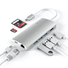 Satechi USB-C Multi-Port Adapter 4K HDMI w/ Ethernet V2 (Silver)