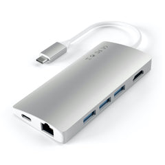 Satechi USB-C Multi-Port Adapter 4K HDMI w/ Ethernet V2 (Silver)