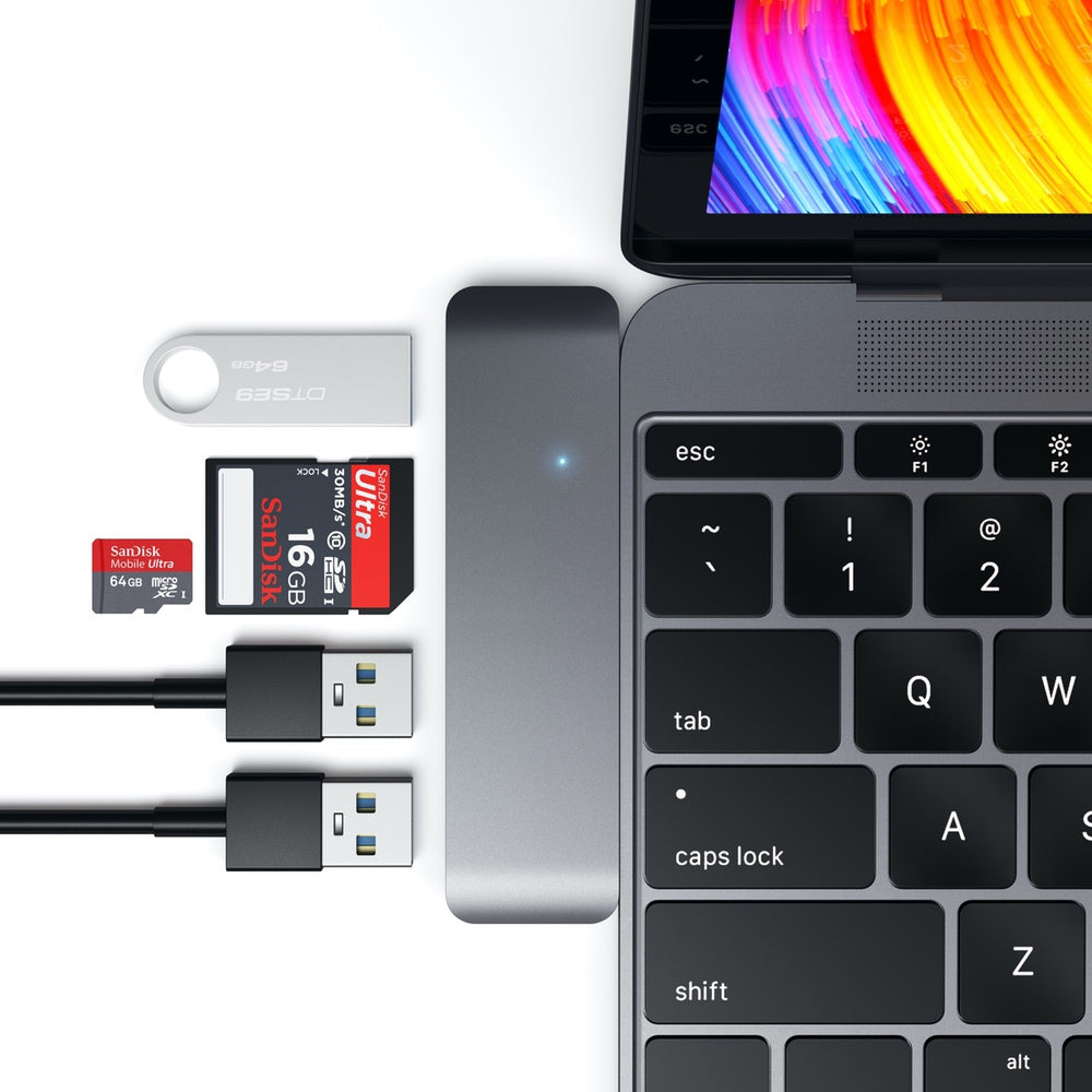 Satechi USB-C/USB 3.0 3-in-1 Combo Hub - Space Grey