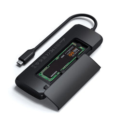 Satechi USB-C Hybrid Multiport Adapter with SSD Enclosure (Black)