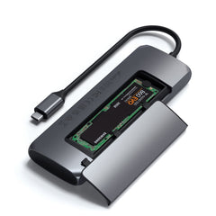 Satechi USB-C Hybrid Multiport Adapter with SSD Enclosure (Space Grey)