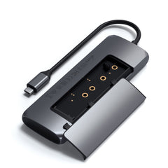 Satechi USB-C Hybrid Multiport Adapter with SSD Enclosure (Space Grey)