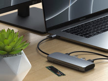 Load image into Gallery viewer, Satechi USB-C Hybrid Multiport Adapter with SSD Enclosure (Space Grey)