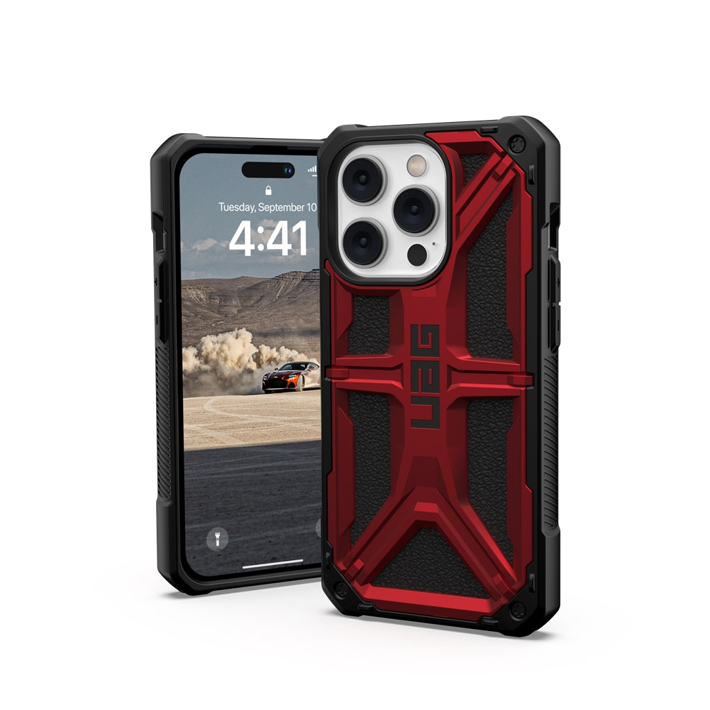 UAG Monarch Rugged Tough Case iPhone 14 Pro 6.1 Crimson Red