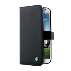 BMW Genuine Leather Wallet Case for Samsung Galaxy S4 - Black1