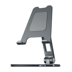 Aluminium Foldable Mobile & Tablet Stand Strong & Light weight - (Medium size) Grey
