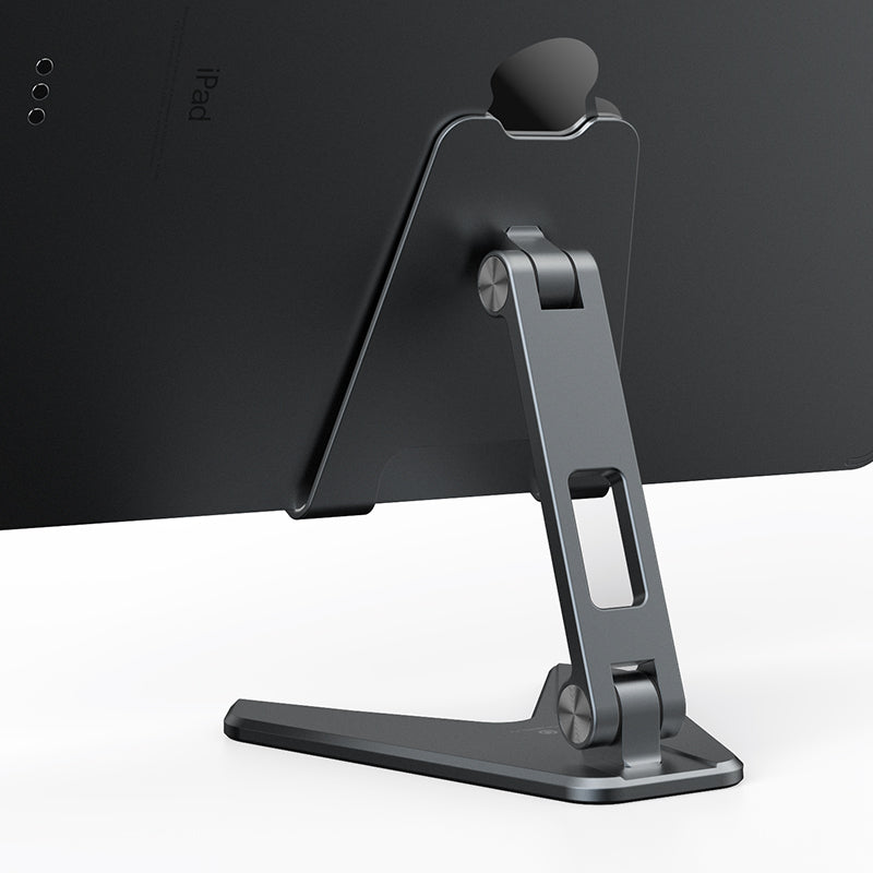 Aluminium Foldable Mobile & Tablet Stand Strong & Light weight - (Medium size) Grey